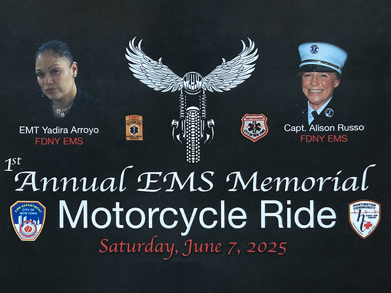 Join us for the 1st Annual EMS Memorial Motorcycle Ride